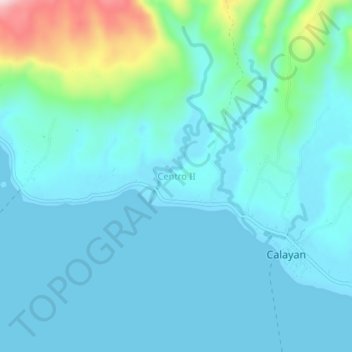 Centro II topographic map, elevation, terrain