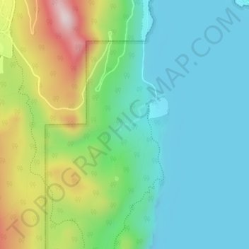 Cascada de los Duendes topographic map, elevation, terrain