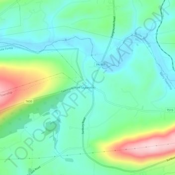 Taylorville topographic map, elevation, terrain