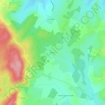 Assarts topographic map, elevation, terrain
