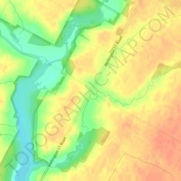 Stirton topographic map, elevation, terrain