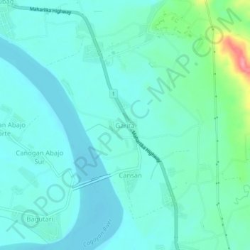 Garita topographic map, elevation, terrain