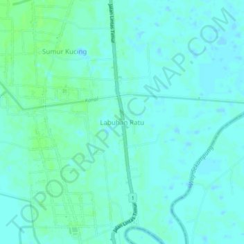Labuhan Ratu topographic map, elevation, terrain