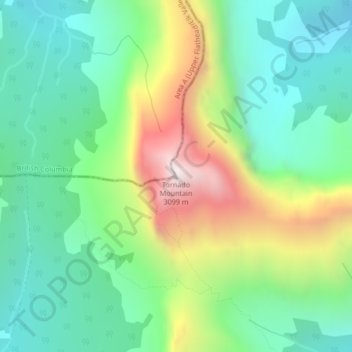 Tornado Mountain topographic map, elevation, terrain