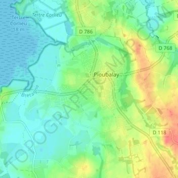 La Prée Neuve topographic map, elevation, terrain