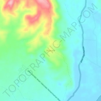 Waren topographic map, elevation, terrain