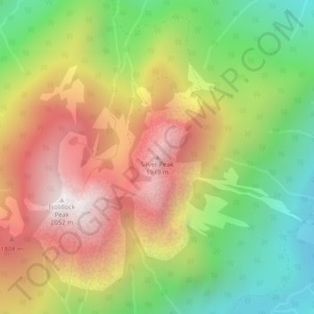 Silver Peak topographic map, elevation, terrain