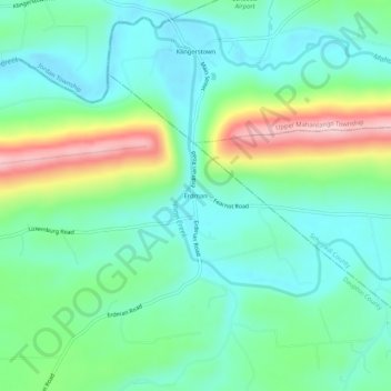 Erdman topographic map, elevation, terrain