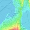 Las Piñas topographic map, elevation, terrain