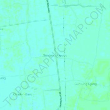 Guntung Papuyu topographic map, elevation, terrain
