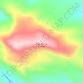 Swartberg topographic map, elevation, terrain