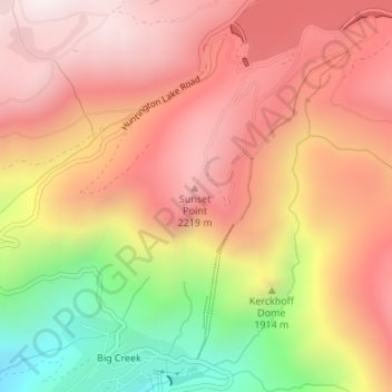 Sunset Point topographic map, elevation, terrain