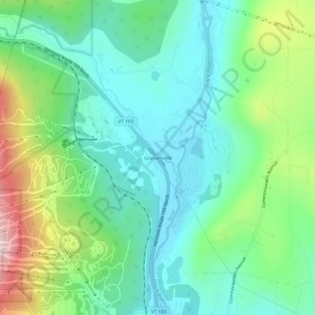 Grahamville topographic map, elevation, terrain