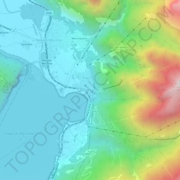 Campo Mezzola topographic map, elevation, terrain