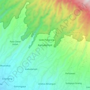 Kadudampit topographic map, elevation, terrain