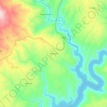 Louriceira topographic map, elevation, terrain