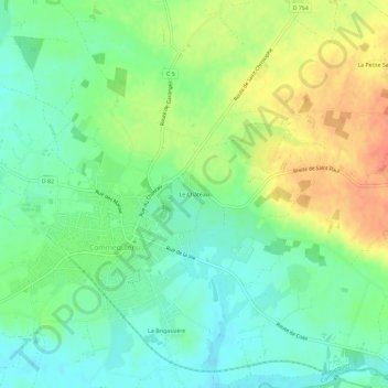 Le Château topographic map, elevation, terrain