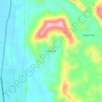 Cora Cora topographic map, elevation, terrain