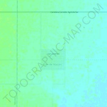 San Lorenzo topographic map, elevation, terrain