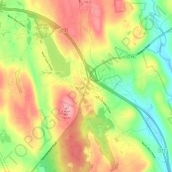 Four Corners topographic map, elevation, terrain