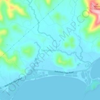 Santo Rosario topographic map, elevation, terrain