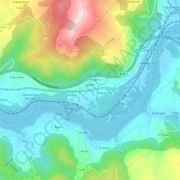 Laias topographic map, elevation, terrain