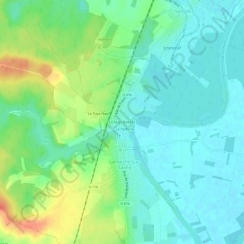 Le Maix Rolland topographic map, elevation, terrain