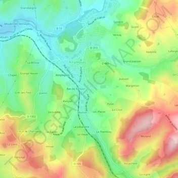 Brégade topographic map, elevation, terrain