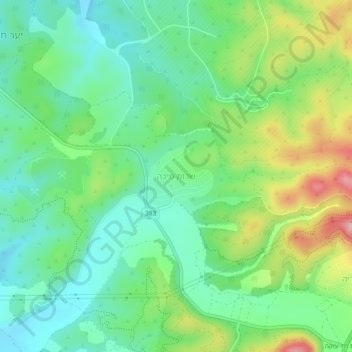 Sdot Micha topographic map, elevation, terrain