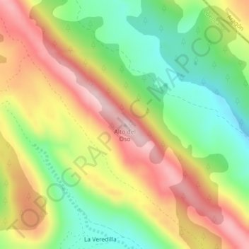 Alto del Oso topographic map, elevation, terrain
