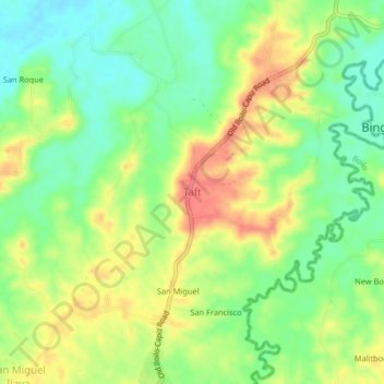 Taft topographic map, elevation, terrain