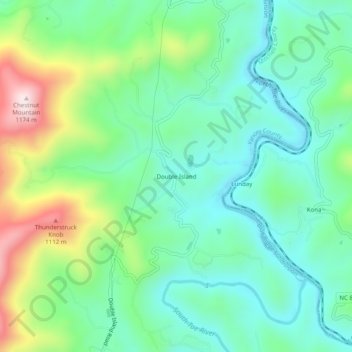 Double Island topographic map, elevation, terrain