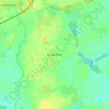 Great Kelk topographic map, elevation, terrain
