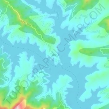 Tapola topographic map, elevation, terrain