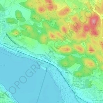 Hegne topographic map, elevation, terrain
