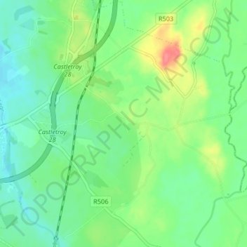 Ahane topographic map, elevation, terrain