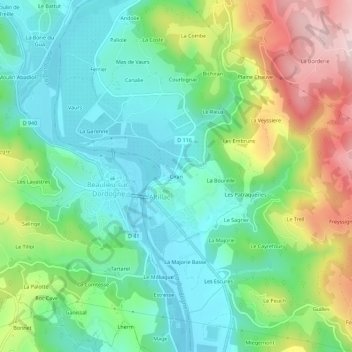 Ciran topographic map, elevation, terrain
