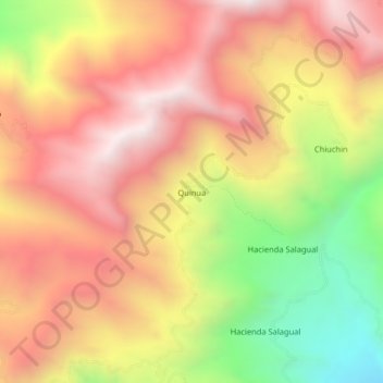 Quinua topographic map, elevation, terrain