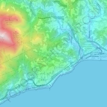 Case Porcelletta topographic map, elevation, terrain