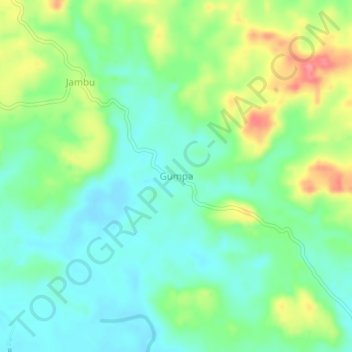Gumpa topographic map, elevation, terrain