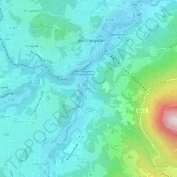 Mitterbach topographic map, elevation, terrain