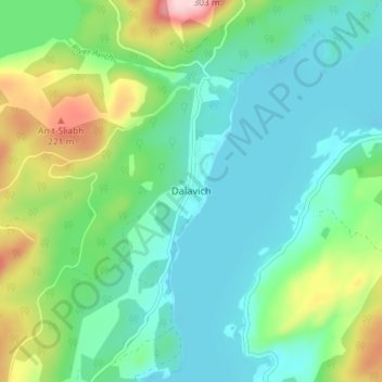 Dalavich topographic map, elevation, terrain