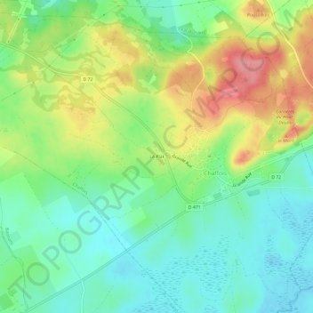 Le Plat topographic map, elevation, terrain
