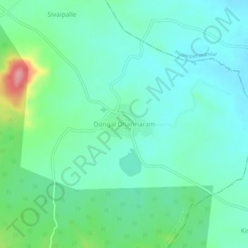 Dongal Dharmaram topographic map, elevation, terrain