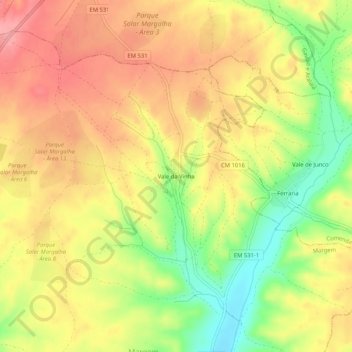 Vale da Vinha topographic map, elevation, terrain