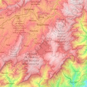 Santo Domigo topographic map, elevation, terrain