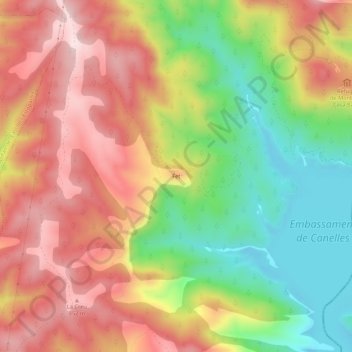 Fet topographic map, elevation, terrain