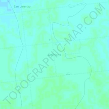 Del Norte topographic map, elevation, terrain