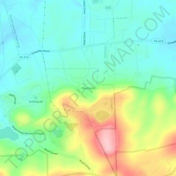 Rexmont topographic map, elevation, terrain