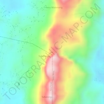 Buntu Sarira topographic map, elevation, terrain